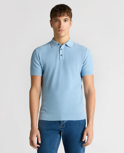 Slim Fit Cotton Interest Fabric Polo Shirt