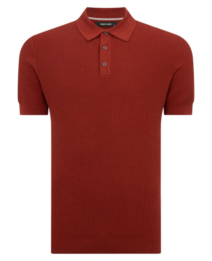 Slim Fit Cotton Interest Fabric Polo Shirt