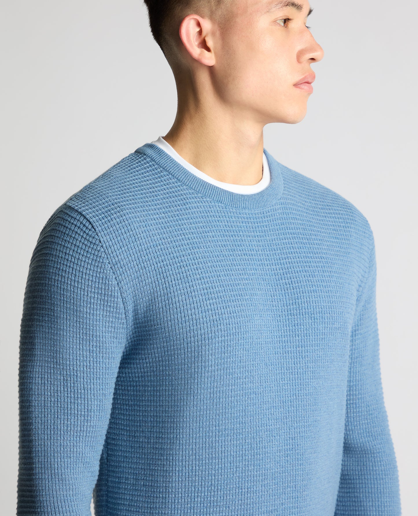 Tapered Fit Cotton Crew Neck Sweater