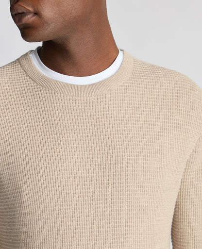 Tapered Fit Cotton Crew Neck Sweater