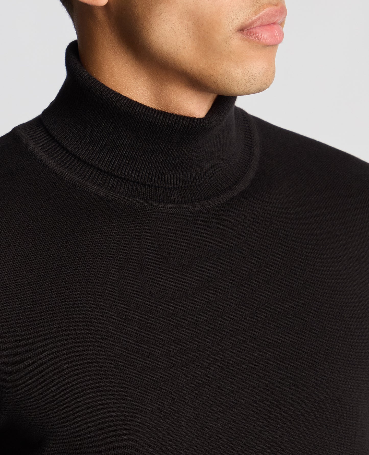 Tapered Fit Roll Neck Sweater