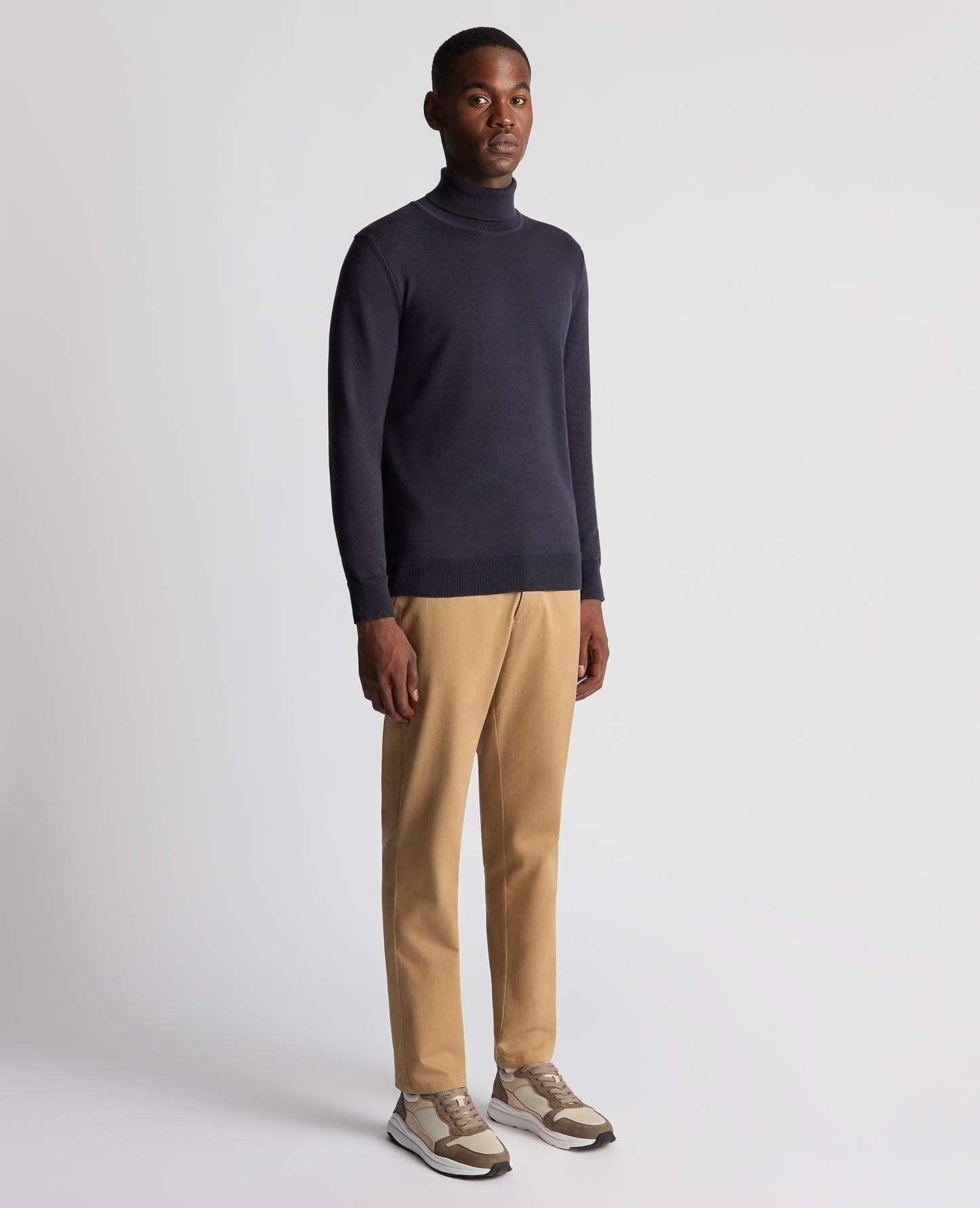 Tapered Fit Roll Neck Sweater