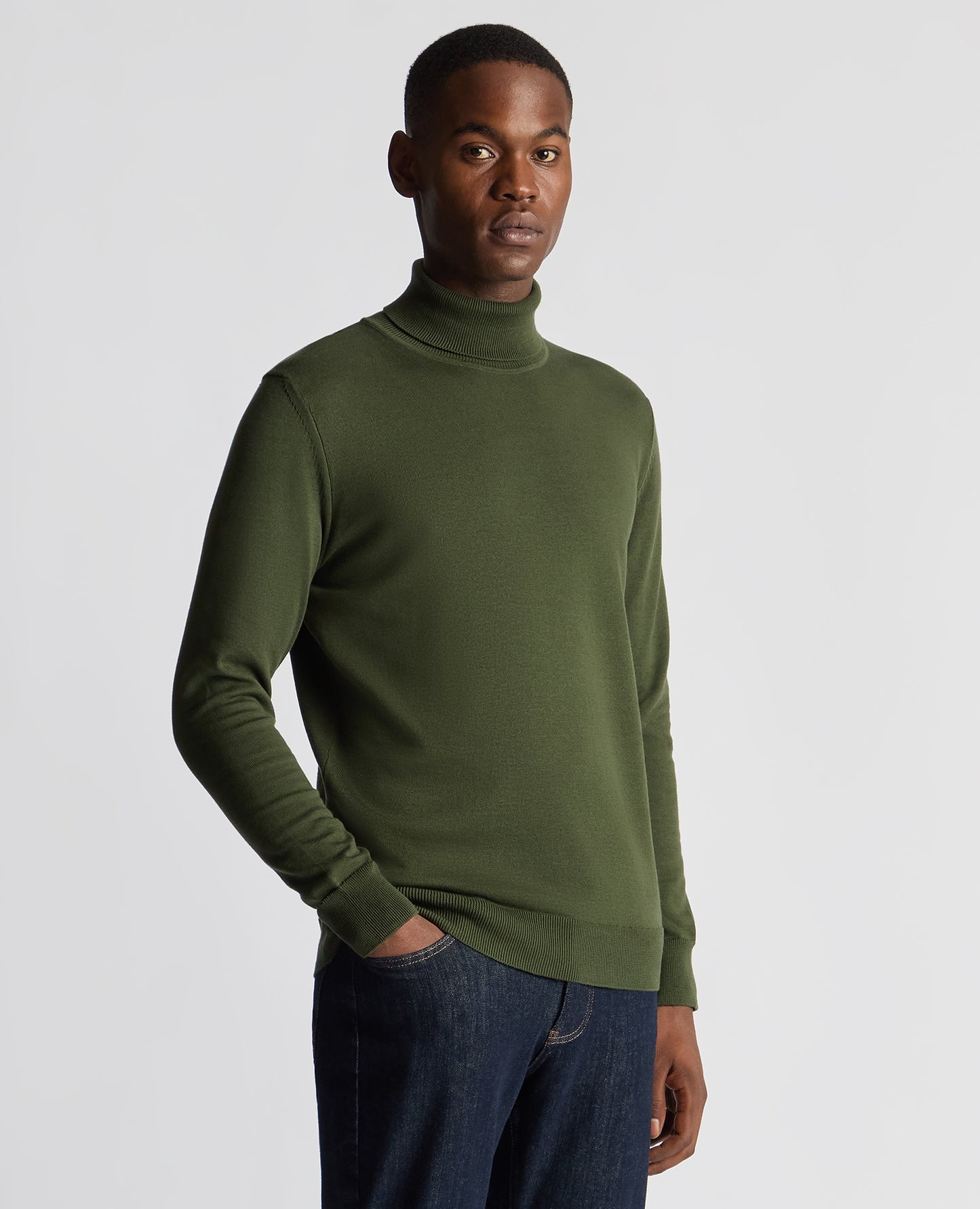 Tapered Fit Roll Neck Sweater