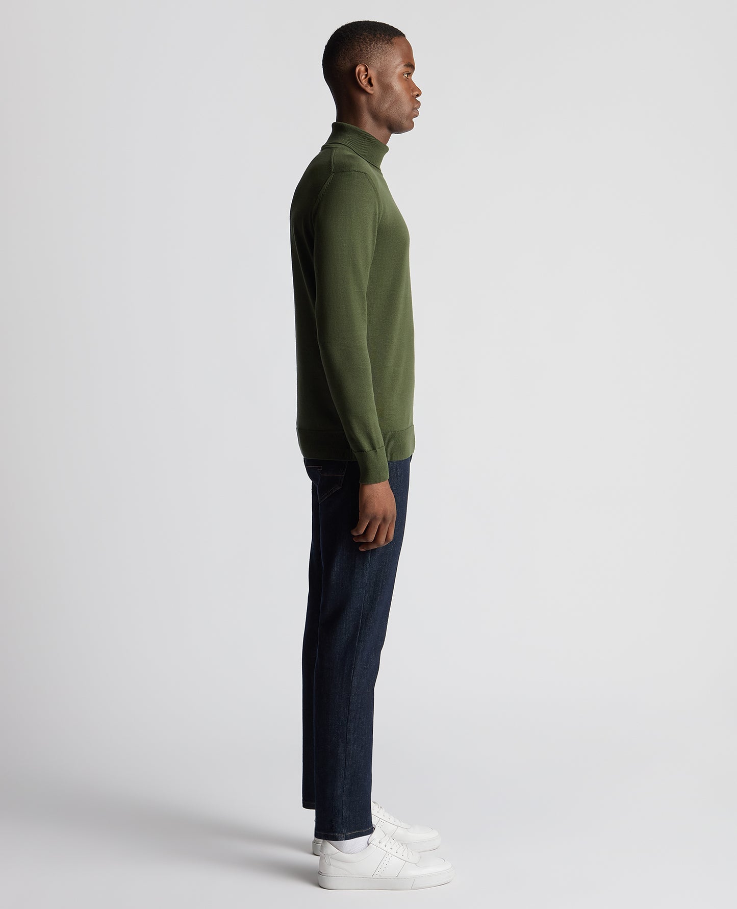 Tapered Fit Roll Neck Sweater