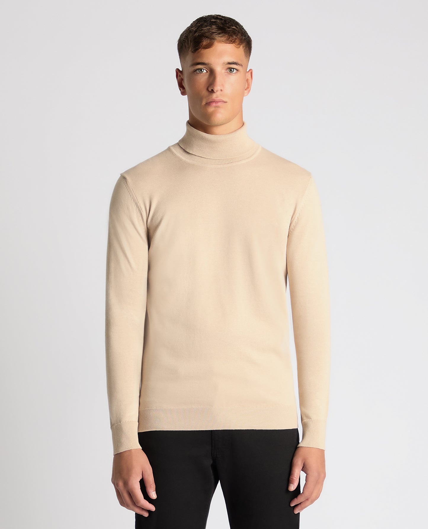 Tapered Fit Roll Neck Sweater