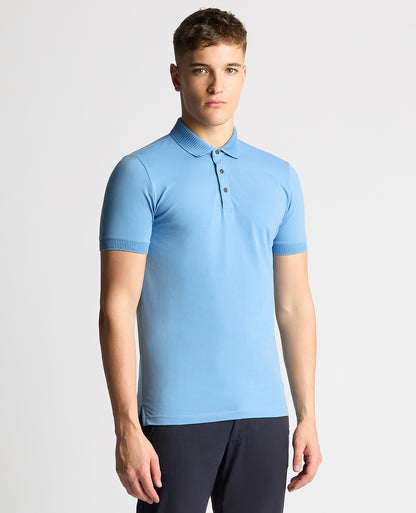 Tapered Fit Cotton-Stretch Polo Shirt