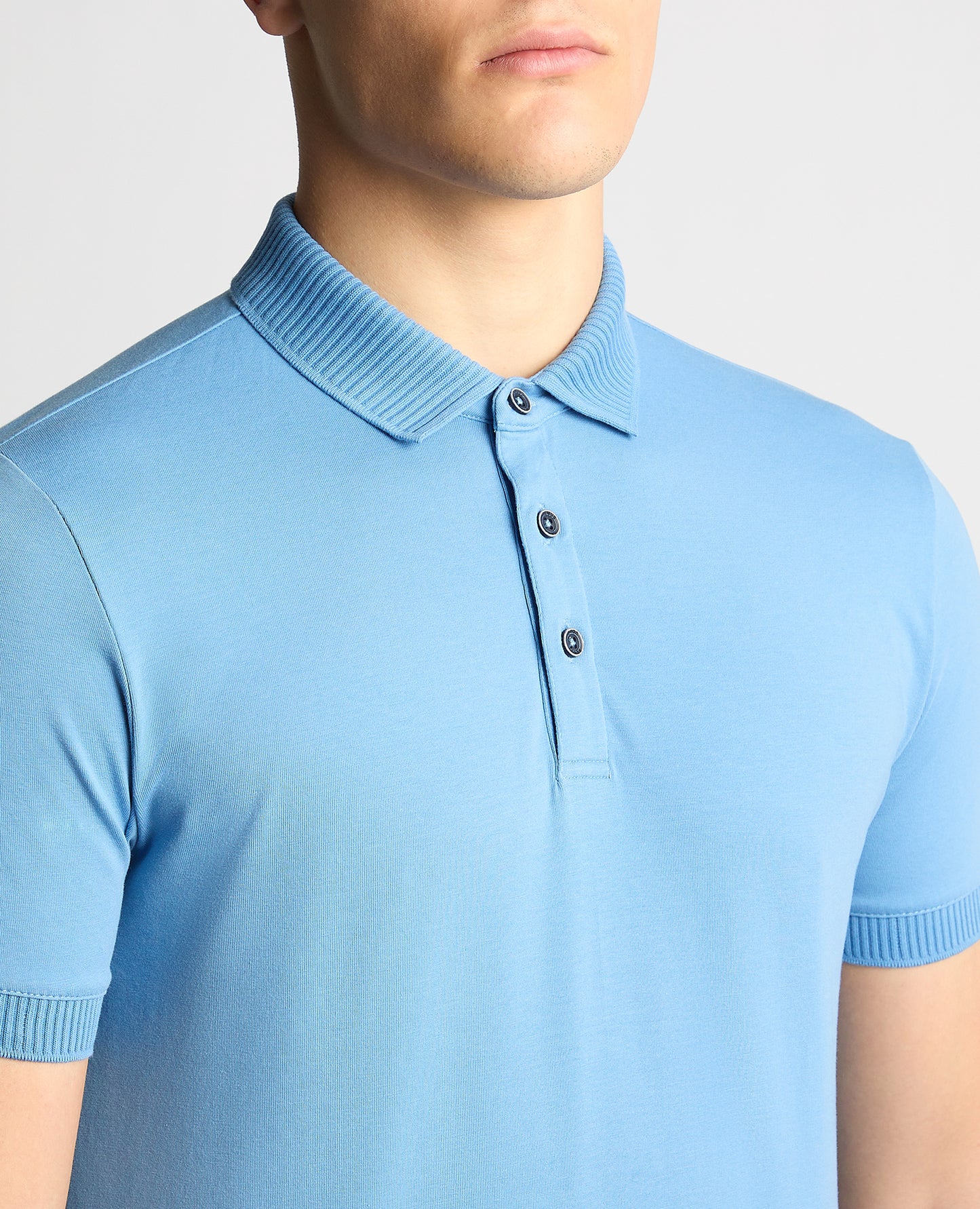 Tapered Fit Cotton-Stretch Polo Shirt