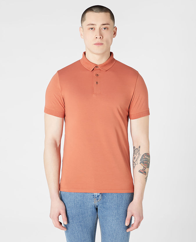 Tapered Fit Cotton-Stretch Polo Shirt