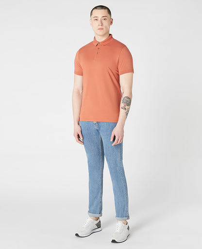 Tapered Fit Cotton-Stretch Polo Shirt