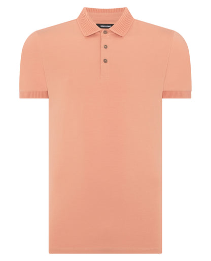 Tapered Fit Cotton-Stretch Polo Shirt