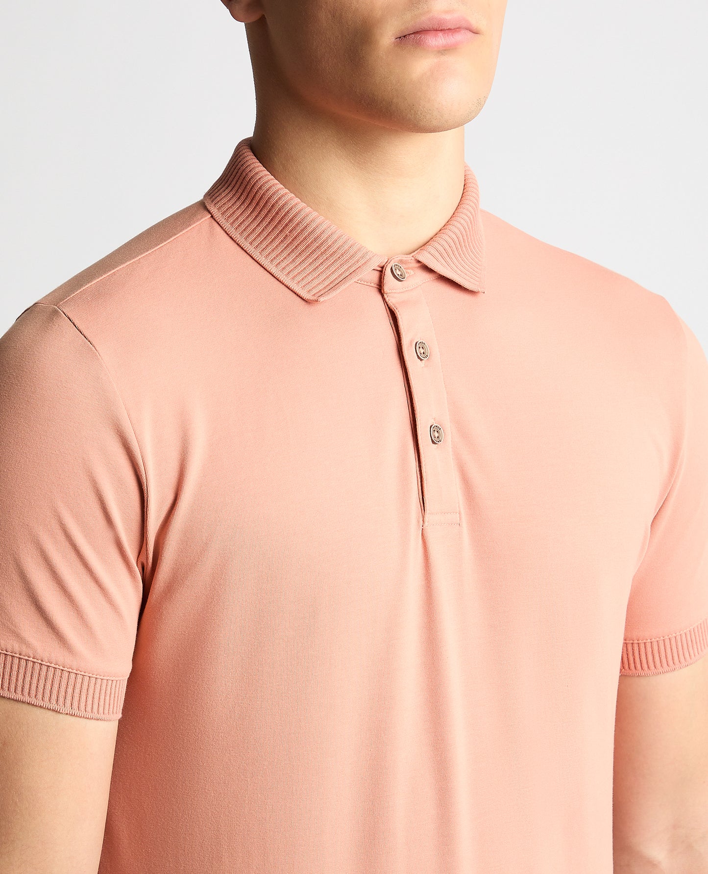 Tapered Fit Cotton-Stretch Polo Shirt