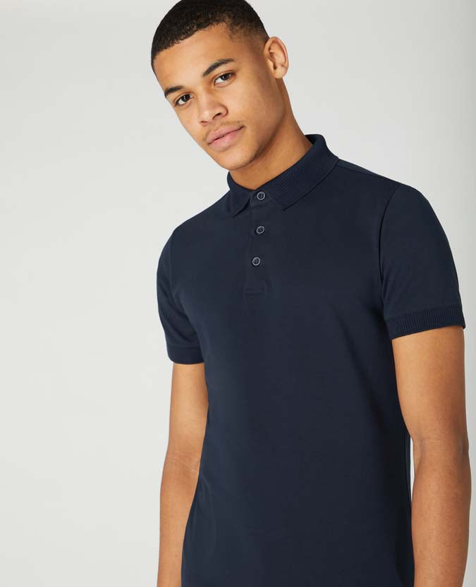 Tapered Fit Cotton-Stretch Polo Shirt