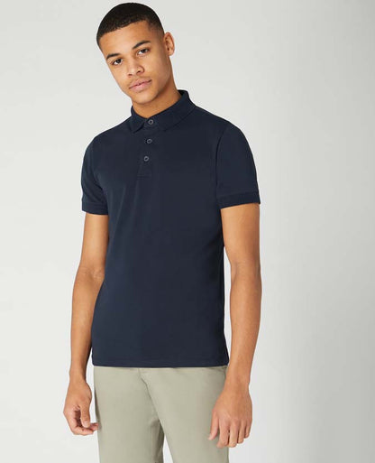 Tapered Fit Cotton-Stretch Polo Shirt