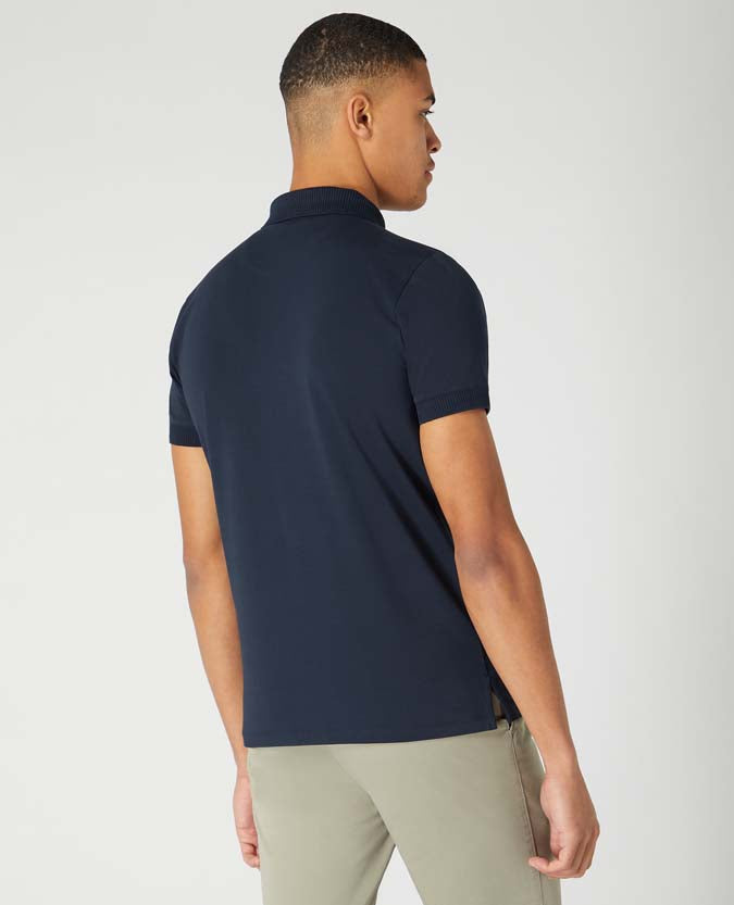 Tapered Fit Cotton-Stretch Polo Shirt