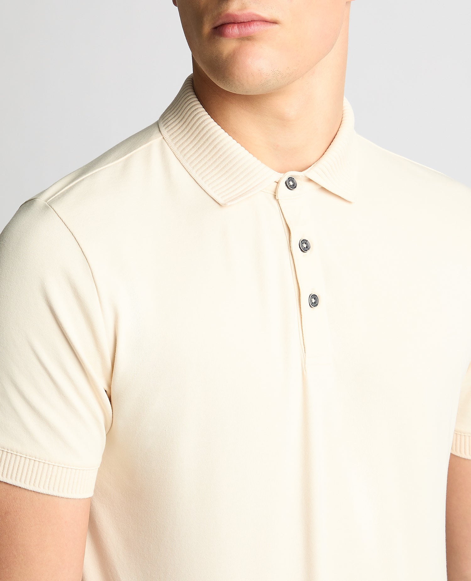 Tapered Fit Cotton-Stretch Polo Shirt