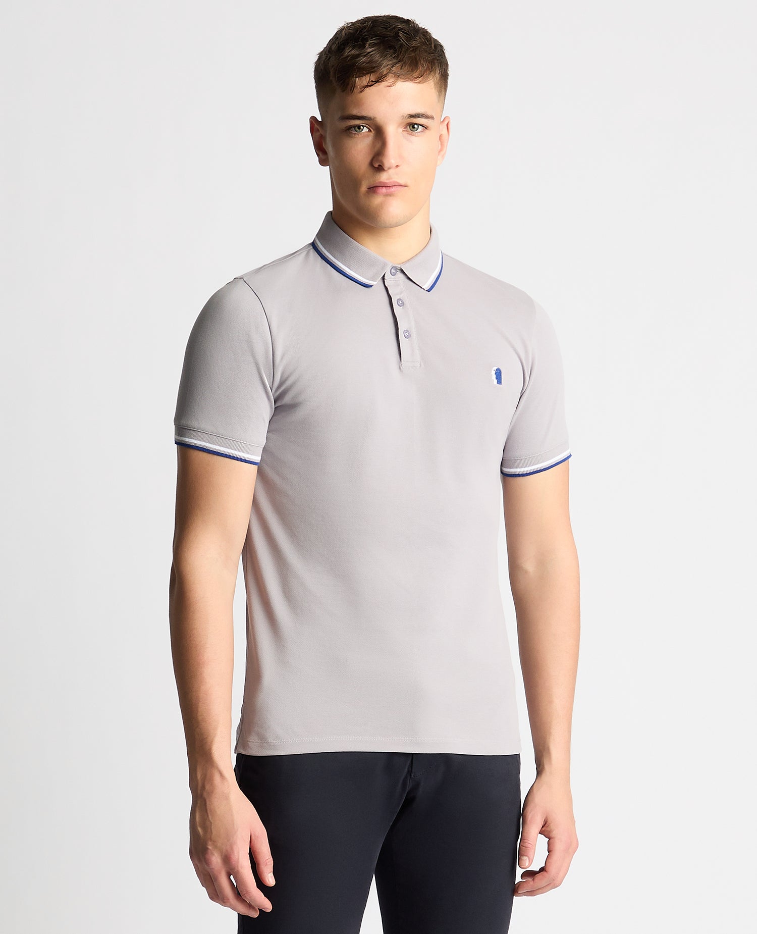 Tapered Fit Cotton-Blend Polo Shirt