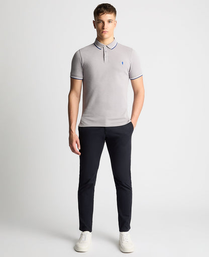 Tapered Fit Cotton-Blend Polo Shirt