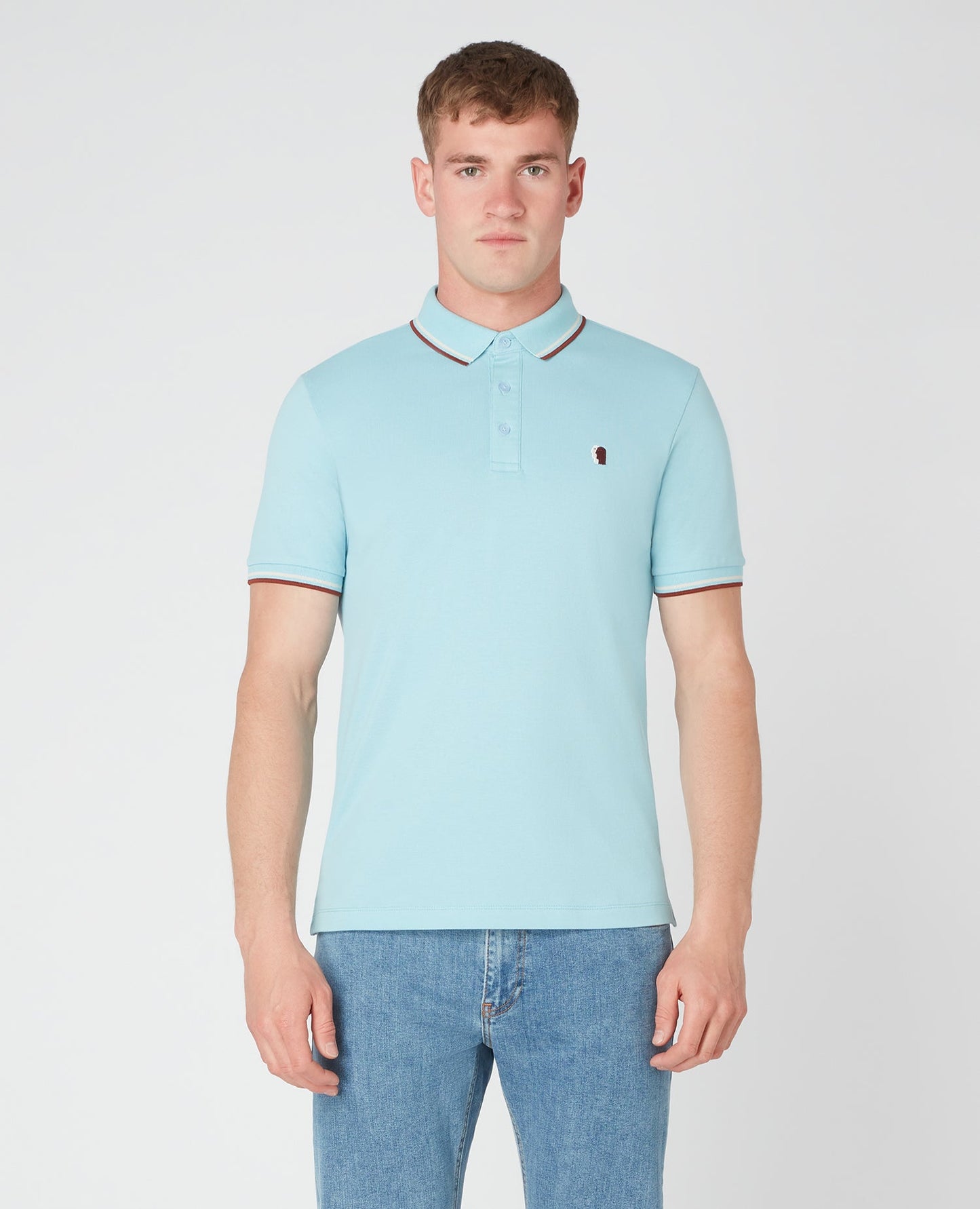 Tapered Fit Cotton-Blend Polo Shirt