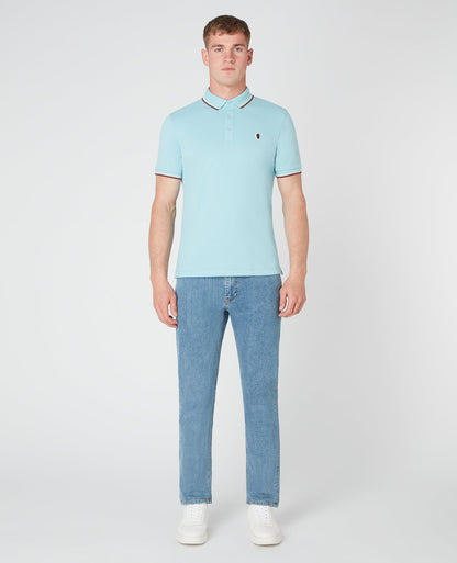 Tapered Fit Cotton-Blend Polo Shirt