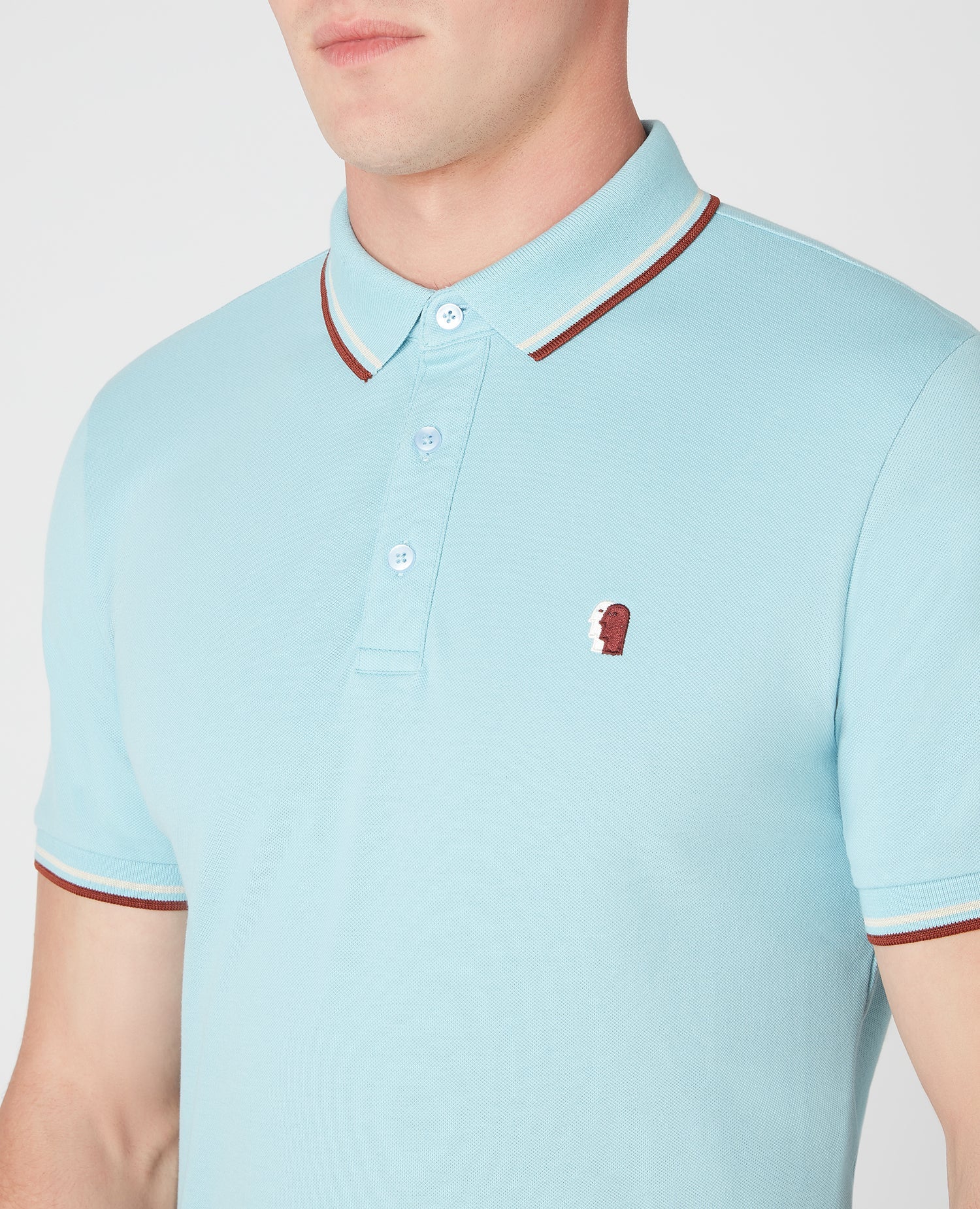 Tapered Fit Cotton-Blend Polo Shirt