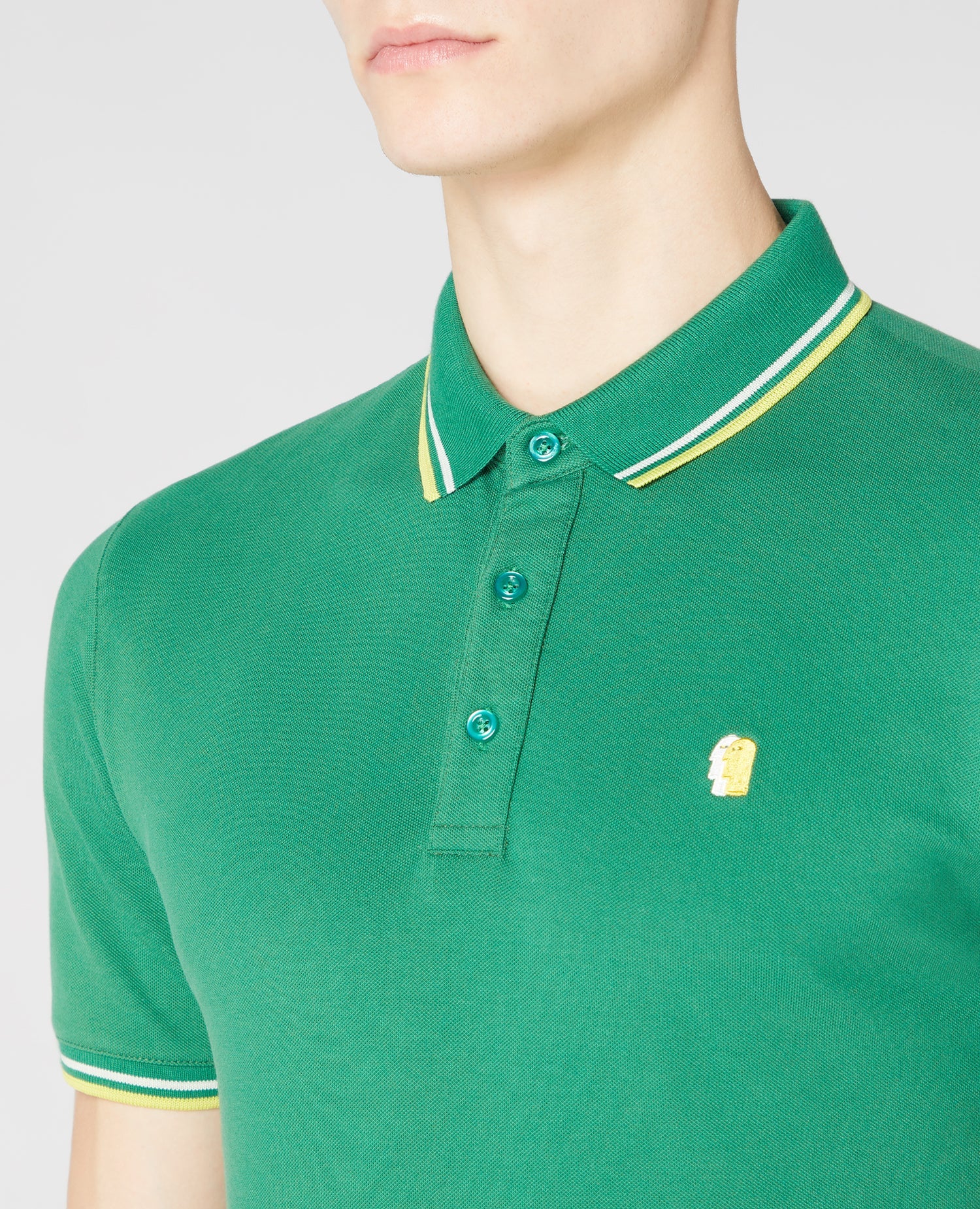 Tapered Fit Cotton-Blend Polo Shirt