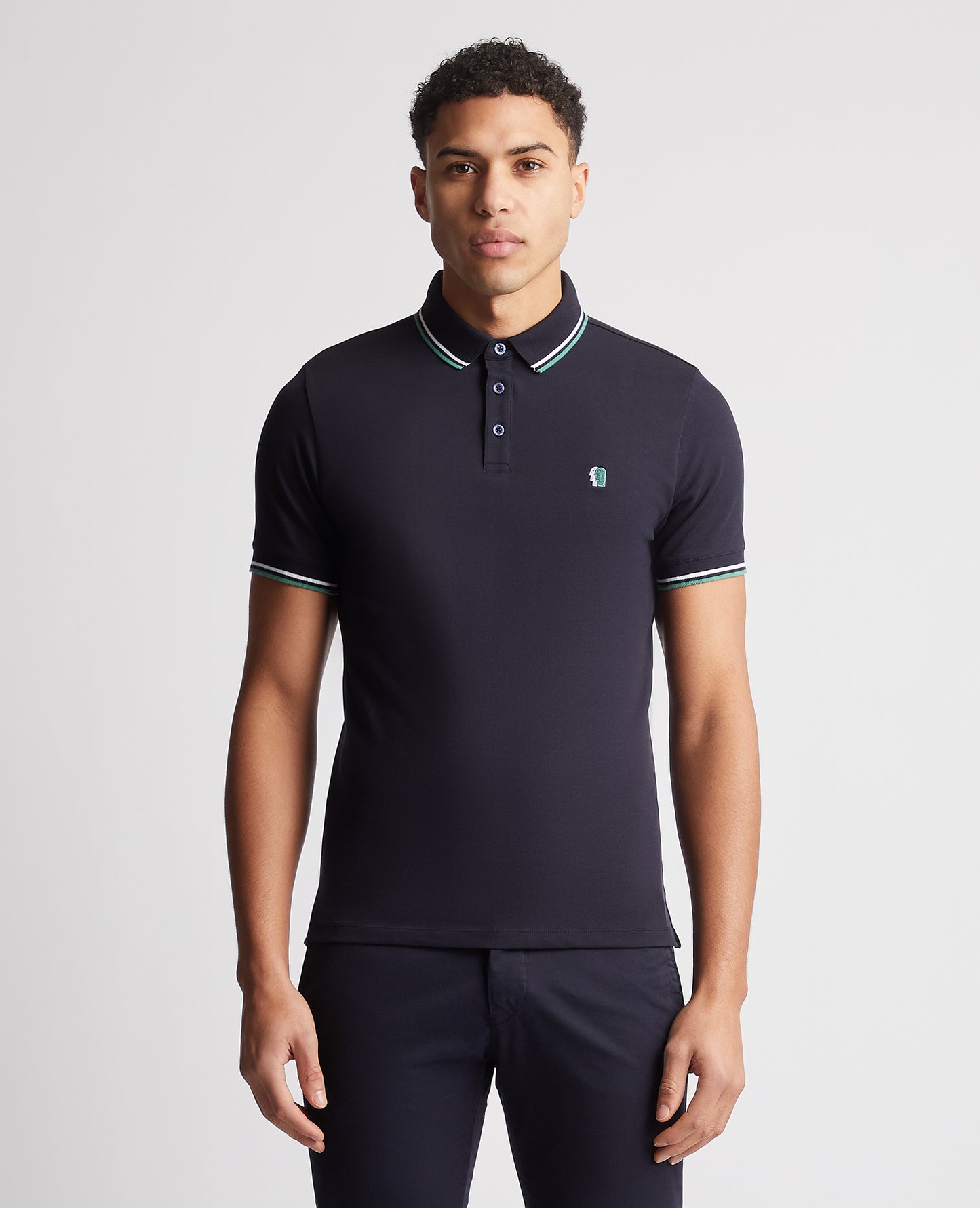 Tapered Fit Cotton-Blend Polo Shirt