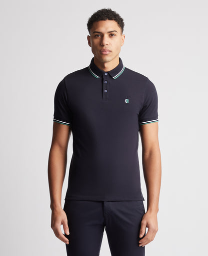 Tapered Fit Cotton-Blend Polo Shirt