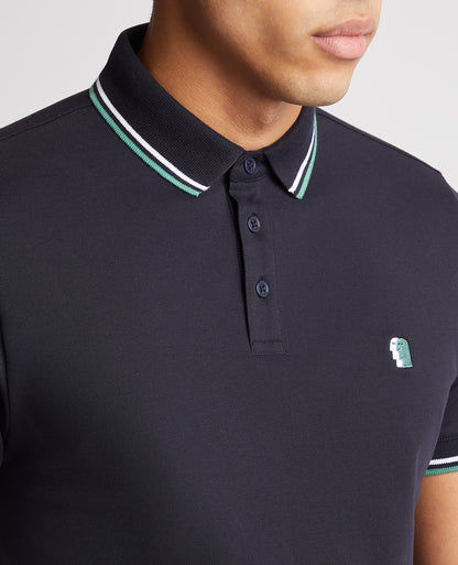 Tapered Fit Cotton-Blend Polo Shirt