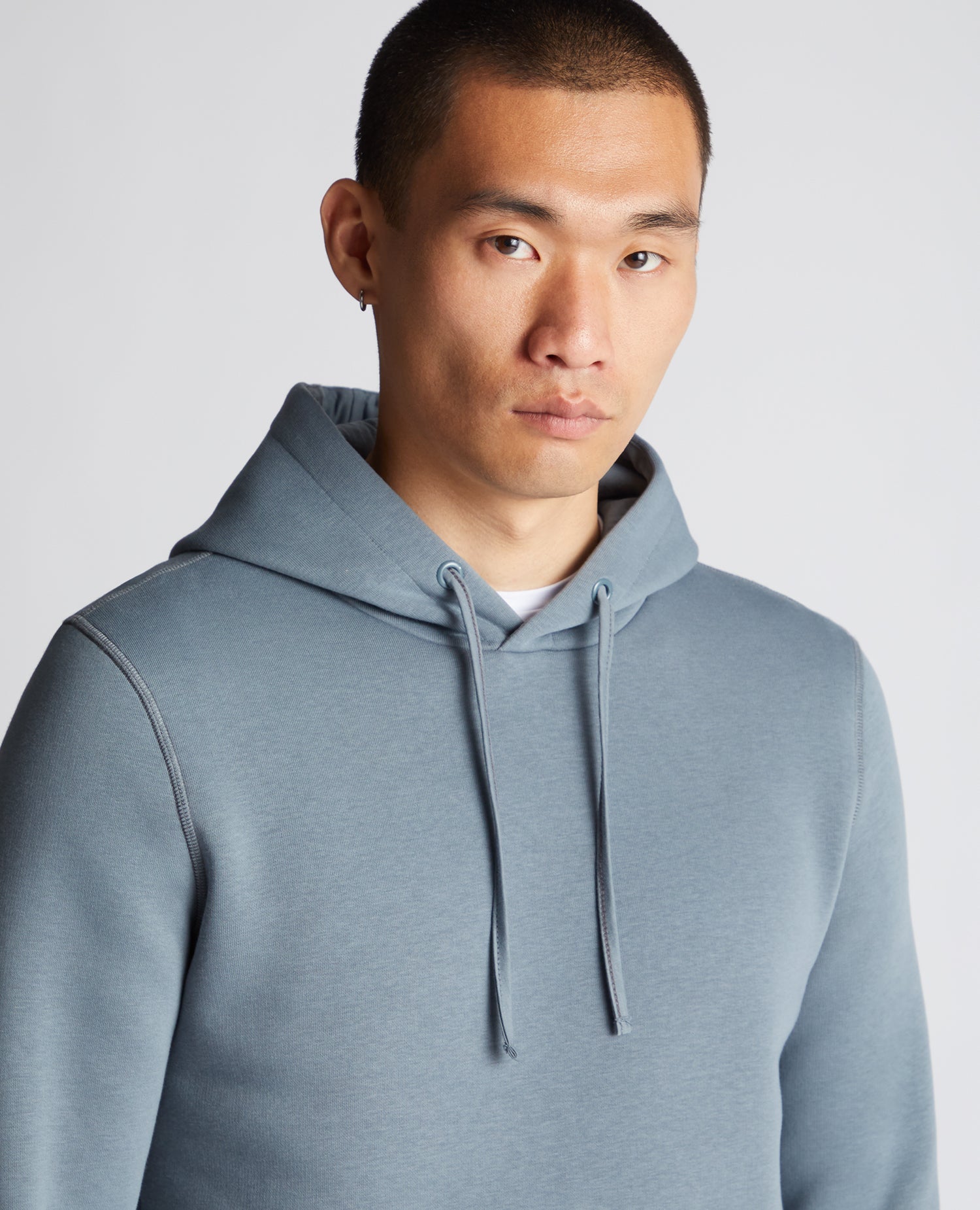 Tapered Fit Cotton Blend Hoodie