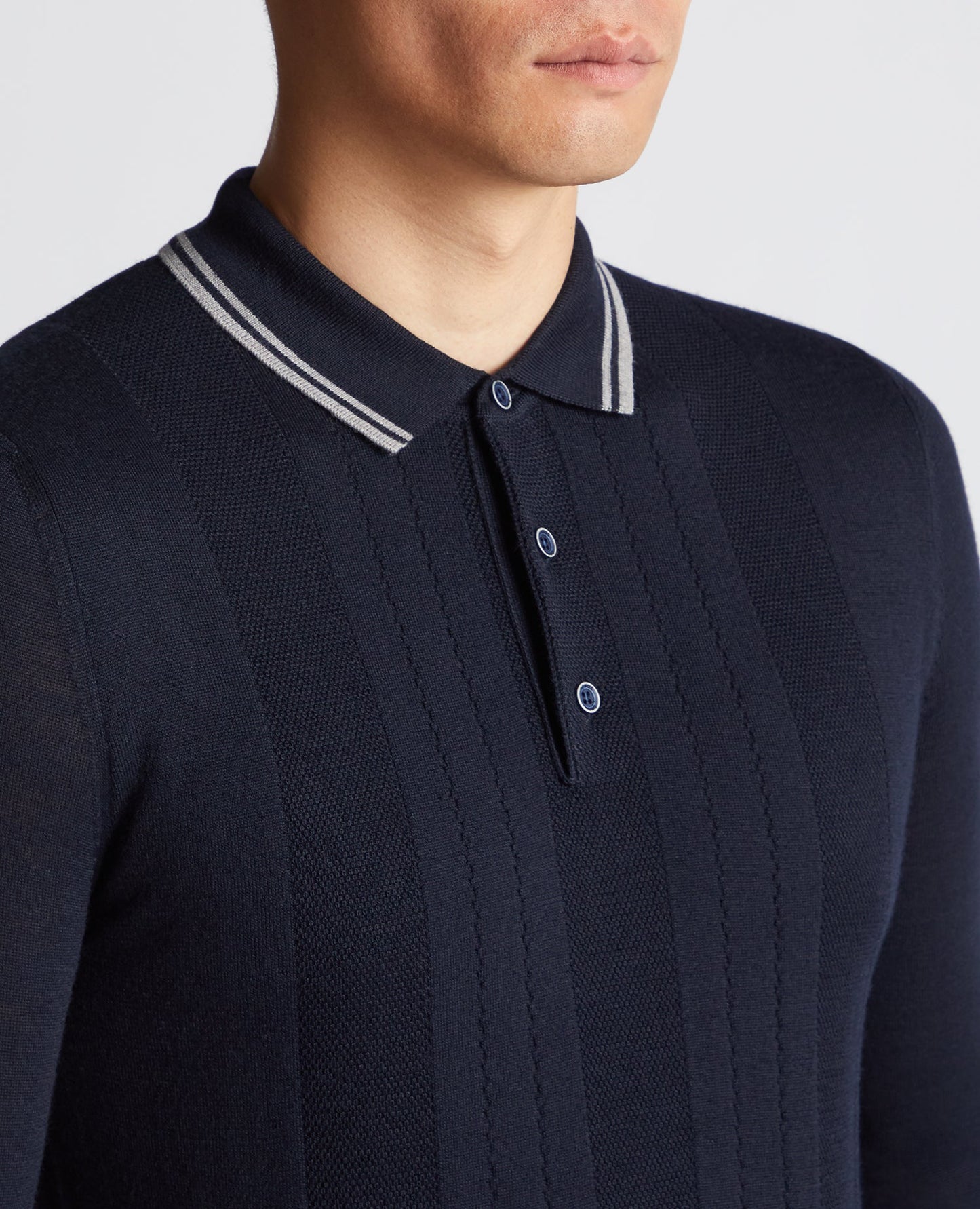 Slim Fit Merino Wool Knitted Polo