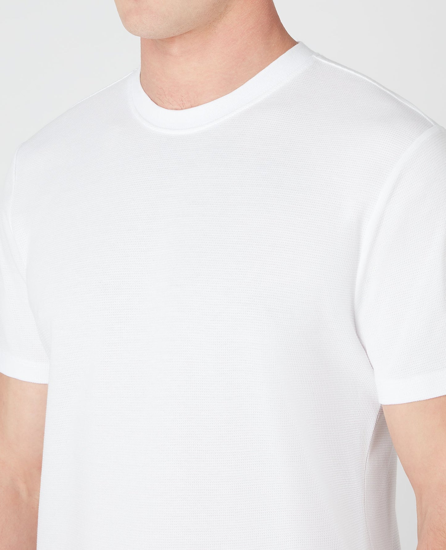 Relaxed Fit Waffle Cotton T-Shirt