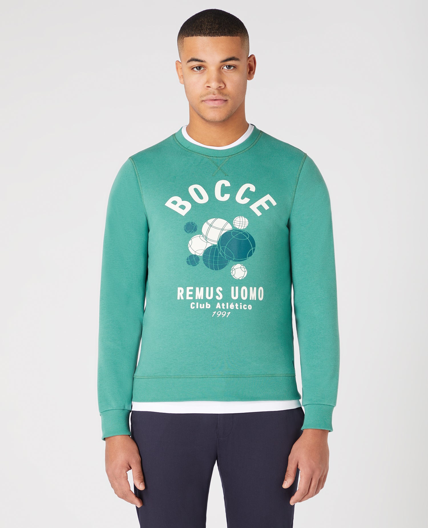 Tapered Fit Cotton-Blend Sweatshirt