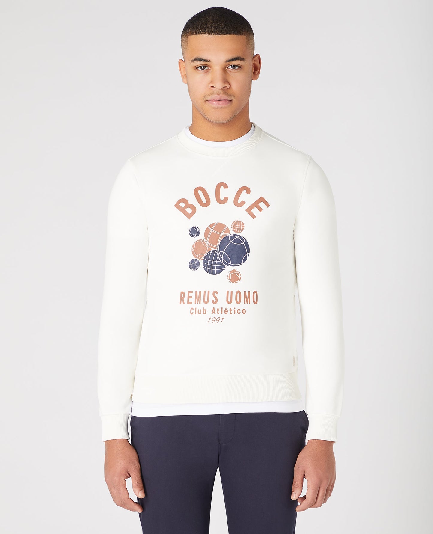 Tapered Fit Cotton-Blend Sweatshirt