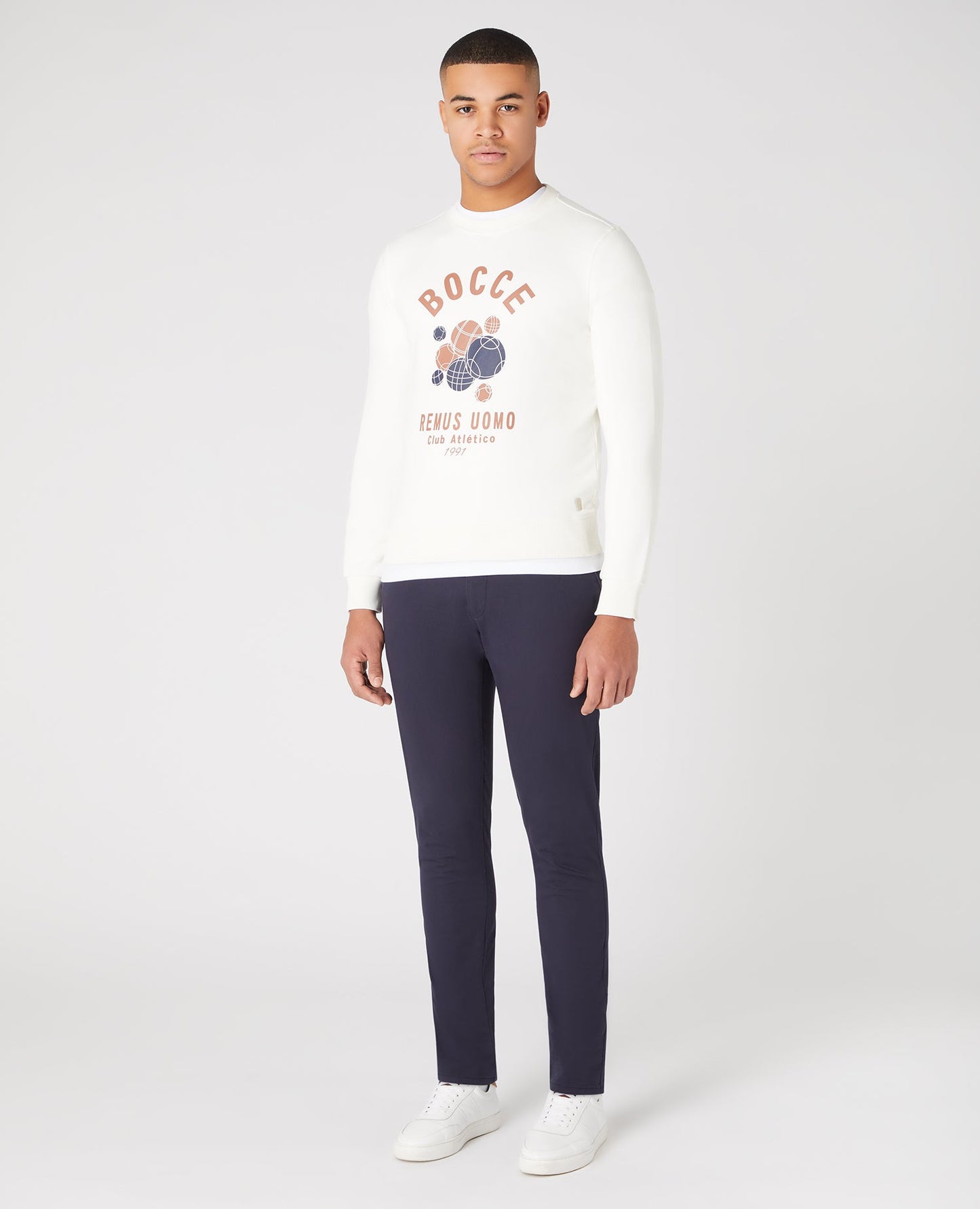 Tapered Fit Cotton-Blend Sweatshirt