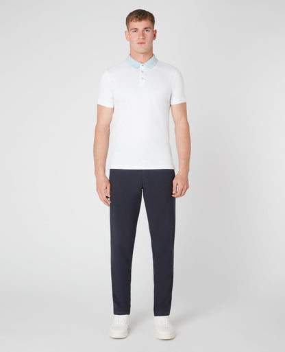 Tapered Fit Cotton-Blend Polo Shirt