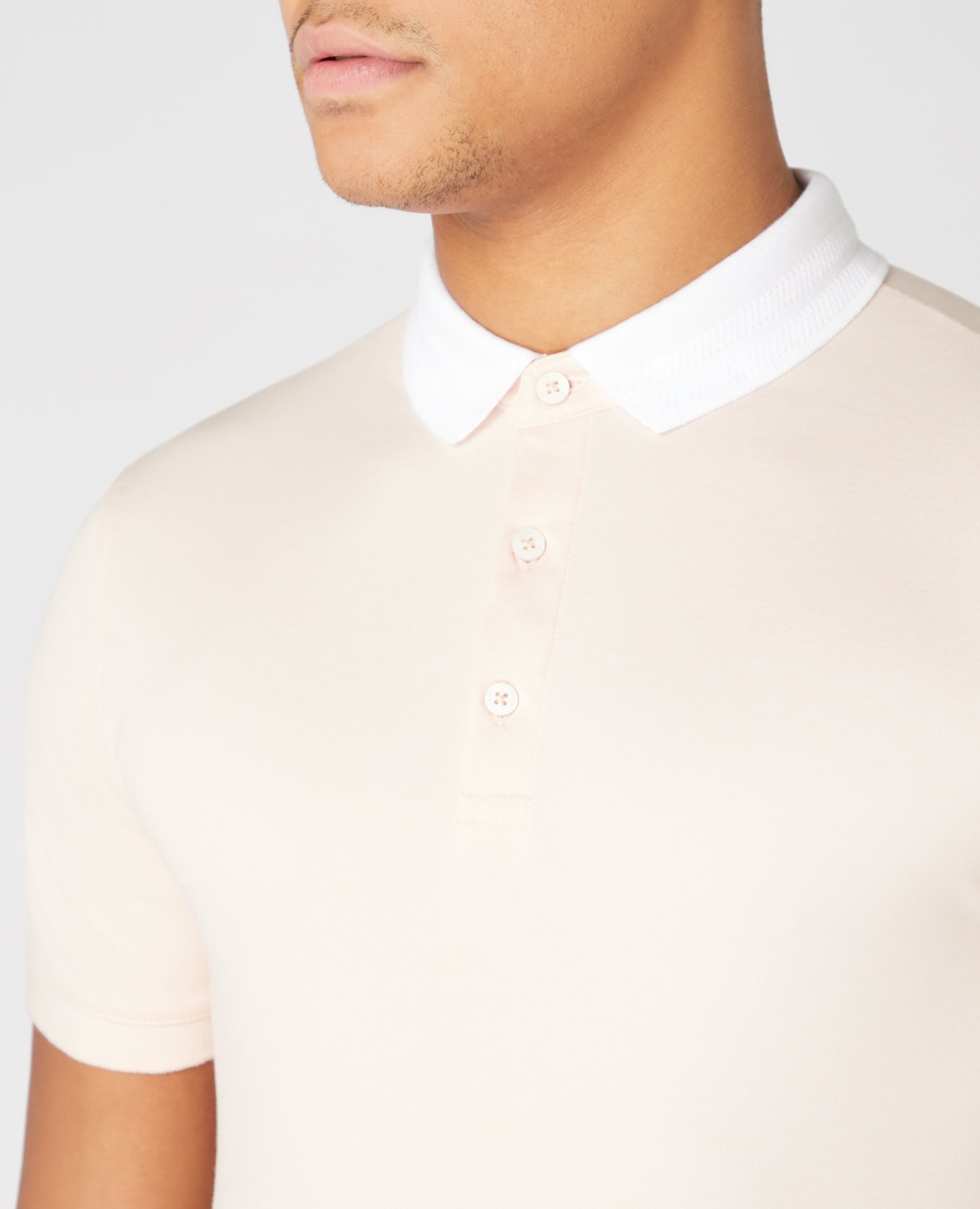 Tapered Fit Cotton-Blend Polo Shirt