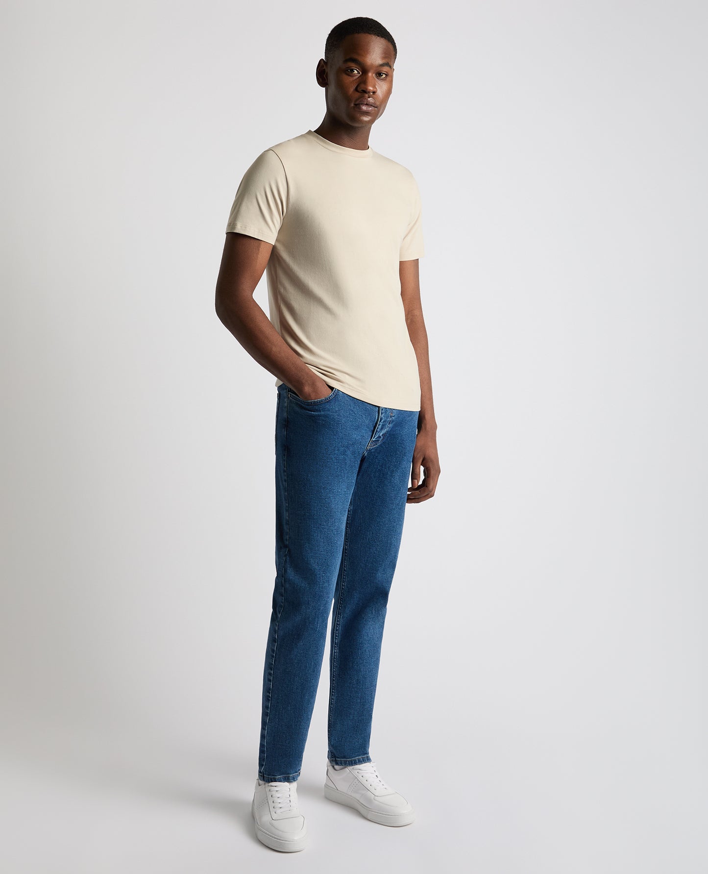 Relaxed Fit Crew Neck Tencel T-Shirt