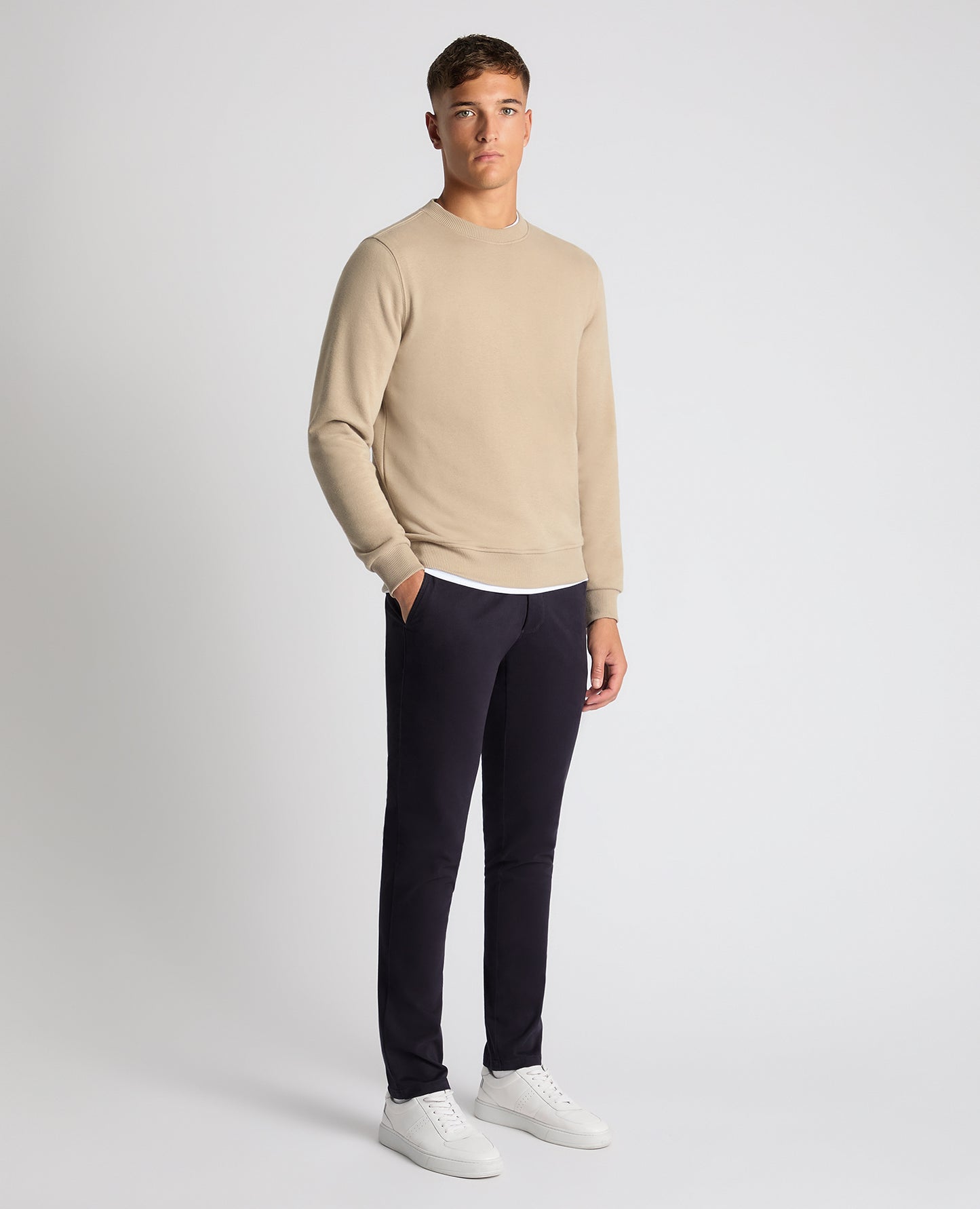 Tapered Fit Soft Touch Cotton-Blend Sweatshirt