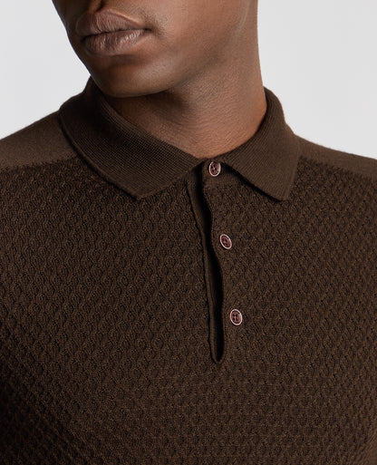 Slim Fit Merino Wool-Blend Knitted Polo