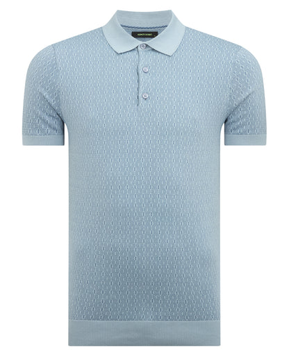 Slim Fit Cotton Geometric Polo Shirt