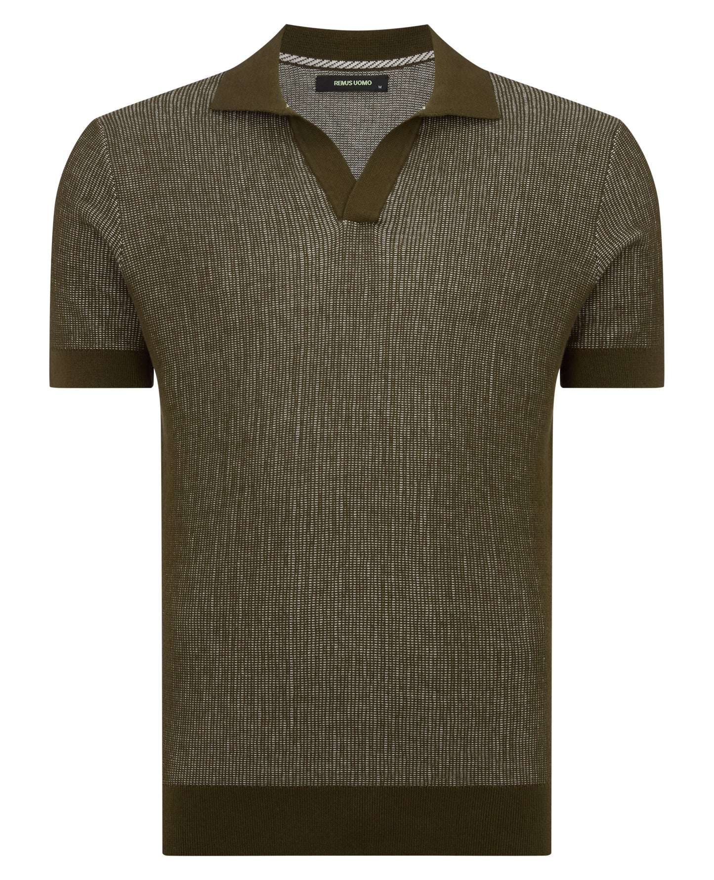 Slim Fit Textured Knit Polo