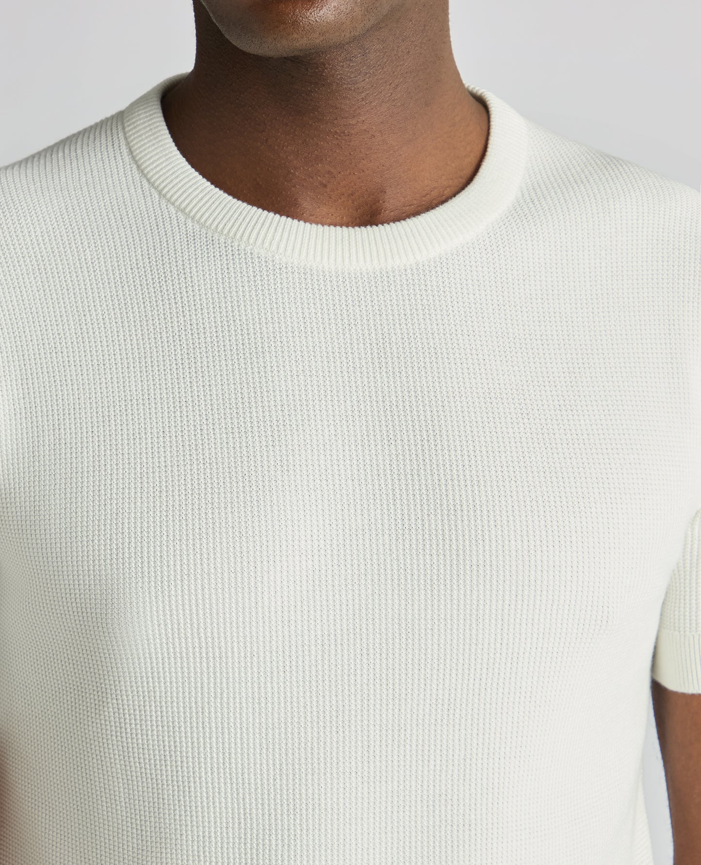 Slim Fit Wafffle Knitted Tee