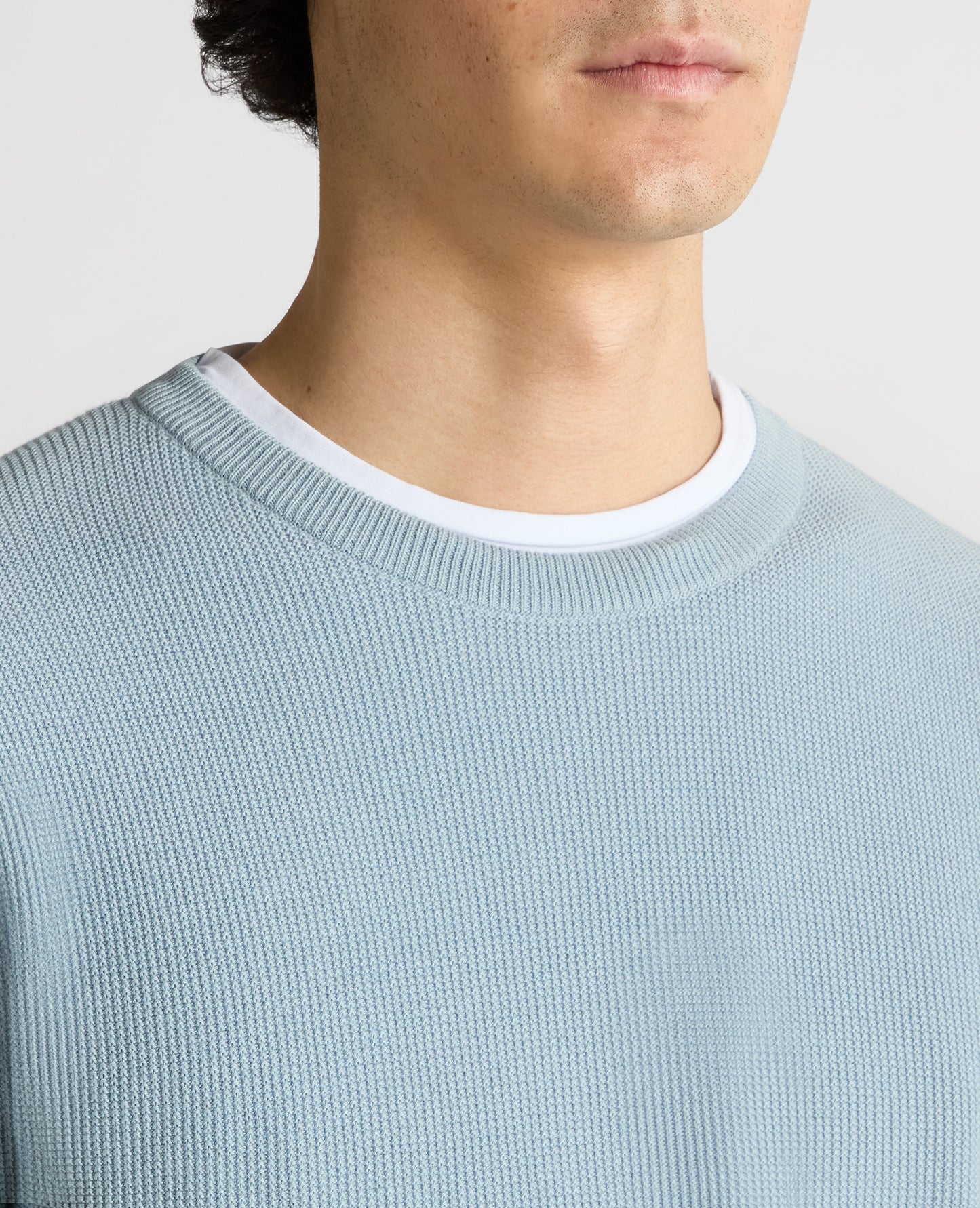 Slim Fit Wafffle Knitted Tee