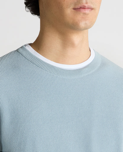 Slim Fit Wafffle Knitted Tee