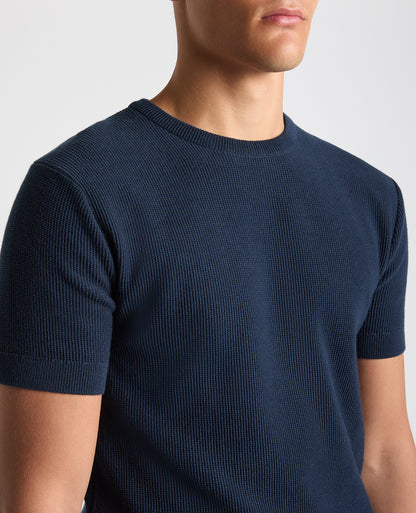 Slim Fit Wafffle Knitted Tee