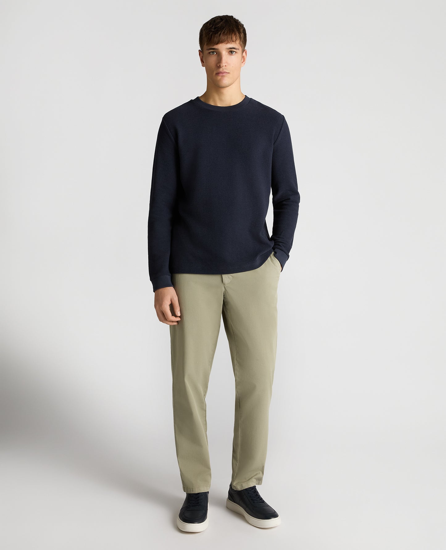 Tapered Fit Cotton-Blend Sweatshirt