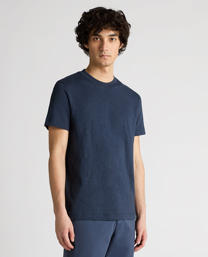 Tapered Fit Cotton Crew Neck Tee