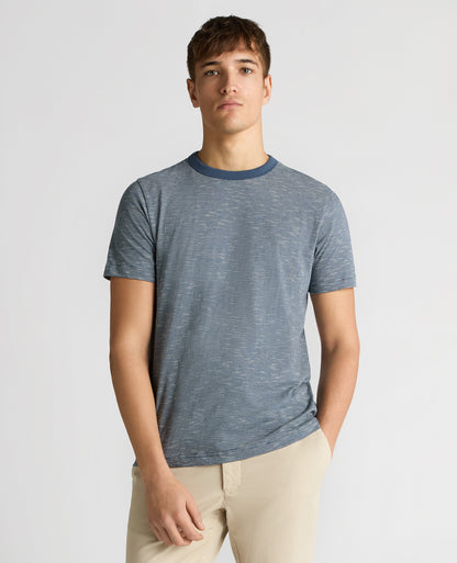 Tapered Fit Cotton-Linen T-Shirt