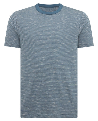 Tapered Fit Cotton-Linen T-Shirt