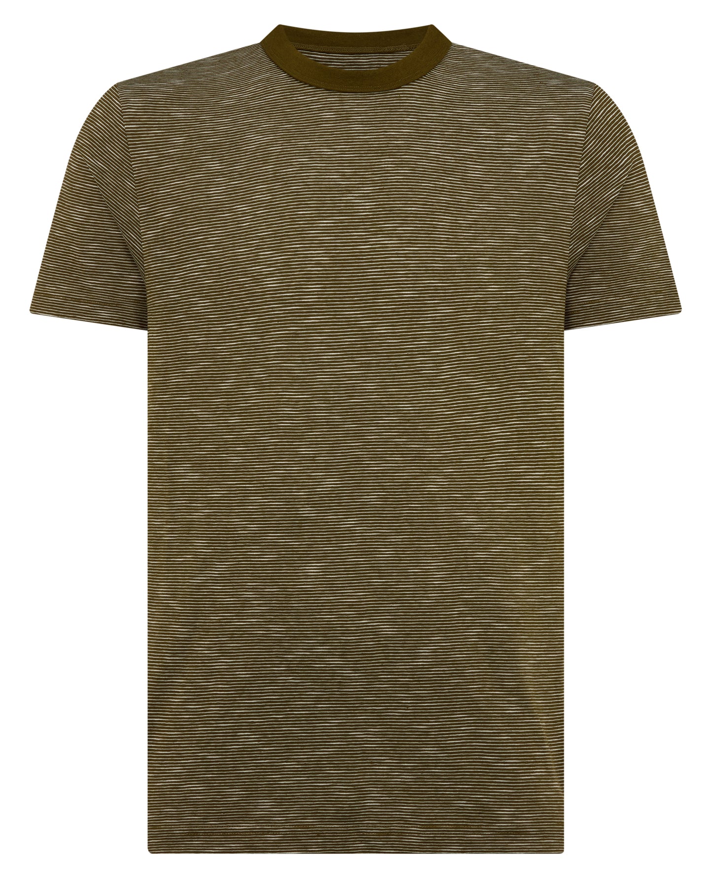 Tapered Fit Cotton-Linen T-Shirt